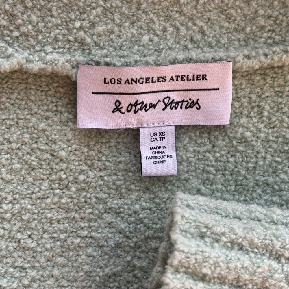 NWOT & Other Stories Pastel Green Knit Cardigan Sweater Size XS - Picture 7 of 11